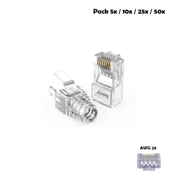 RJ45 Cat6 en Cat6a connector pakket + beschermende clipkapjes