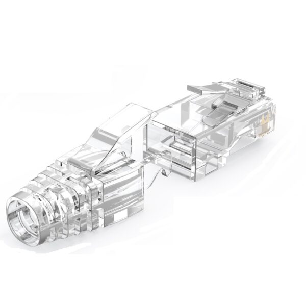 Pak connector RJ45 Cat5e + Beschermkap clips