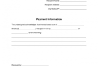 editable paid infull receipt template  eforms  free fillable forms personal loan payment receipt template