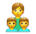 Cómo se ve el emoji Familia: hombre, niño, niño en Lg.