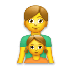 Cómo se ve el emoji Familia: hombre y niña en Lg.