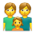 Cómo se ve el emoji Familia: hombre, hombre, niña en Lg.