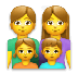 Cómo se ve el emoji Familia: hombre, mujer, niña, niño en Lg.