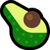 Cómo se ve el emoji Aguacate en Microsoft.