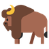 Cómo se ve el emoji Bisonte en Microsoft.