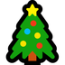 Cómo se ve el emoji Árbol de Navidad en Microsoft.