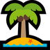 Cómo se ve el emoji Isla desierta en Microsoft.