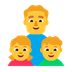 Cómo se ve el emoji Familia: hombre, niña, niño en Microsoft.