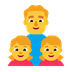 Cómo se ve el emoji Familia: hombre, niña, niña en Microsoft.