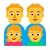 Cómo se ve el emoji Familia: hombre, hombre, niña, niño en Microsoft.