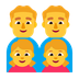 Cómo se ve el emoji Familia: hombre, hombre, niña, niña en Microsoft.