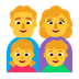 Cómo se ve el emoji Familia: hombre, mujer, niña, niño en Microsoft.