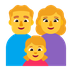 Cómo se ve el emoji Familia: hombre, mujer, niña en Microsoft.