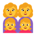 Cómo se ve el emoji Familia: mujer, mujer, niña, niña en Microsoft.