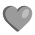 Cómo se ve el emoji Corazón gris en Microsoft.