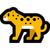 Cómo se ve el emoji Leopardo en Microsoft.