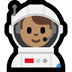 Cómo se ve el emoji Astronauta hombre: tono de piel medio en Microsoft.