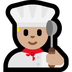 Cómo se ve el emoji Chef hombre: tono de piel claro medio en Microsoft.