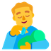 Cómo se ve el emoji Hombre alimentando a bebé en Microsoft.