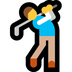 Cómo se ve el emoji Hombre jugando al golf en Microsoft.