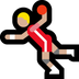 Cómo se ve el emoji Hombre jugando al balonmano: tono de piel claro medio en Microsoft.