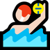 Cómo se ve el emoji Hombre jugando al waterpolo: tono de piel claro en Microsoft.