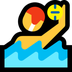 Cómo se ve el emoji Hombre jugando al waterpolo en Microsoft.