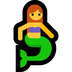 Cómo se ve el emoji Sirena en Microsoft.