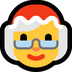 Cómo se ve el emoji Mamá Noel en Microsoft.