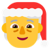 Cómo se ve el emoji Noel en Microsoft.