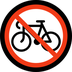 Cómo se ve el emoji Bicicletas prohibidas en Microsoft.