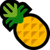 Cómo se ve el emoji Piña en Microsoft.