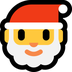 Cómo se ve el emoji Papá Noel en Microsoft.