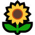 Cómo se ve el emoji Girasol en Microsoft.