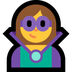 Cómo se ve el emoji Personaje de supervillano en Microsoft.