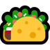 Cómo se ve el emoji Taco en Microsoft.