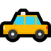 Cómo se ve el emoji Taxi en Microsoft.