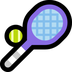 Cómo se ve el emoji Pelota de tenis en Microsoft.