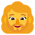 Cómo se ve el emoji Mujer: barba en Microsoft.