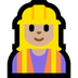 Cómo se ve el emoji Profesional de la construcción mujer: tono de piel claro medio en Microsoft.