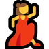 Cómo se ve el emoji Mujer bailando en Microsoft.