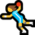 Cómo se ve el emoji Mujer jugando al balonmano en Microsoft.