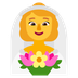 Cómo se ve el emoji Mujer con velo en Microsoft.