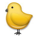 Cómo se ve el emoji Pollito en Lg.