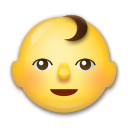 Cómo se ve el emoji Bebé en Lg.