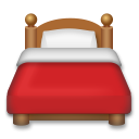 Cómo se ve el emoji Cama en Lg.