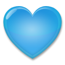 Cómo se ve el emoji Corazón azul en Lg.