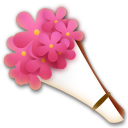 Cómo se ve el emoji Ramo de flores en Lg.