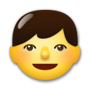 Cómo se ve el emoji Niño en Lg.