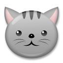 Cómo se ve el emoji Cara de gato en Lg.